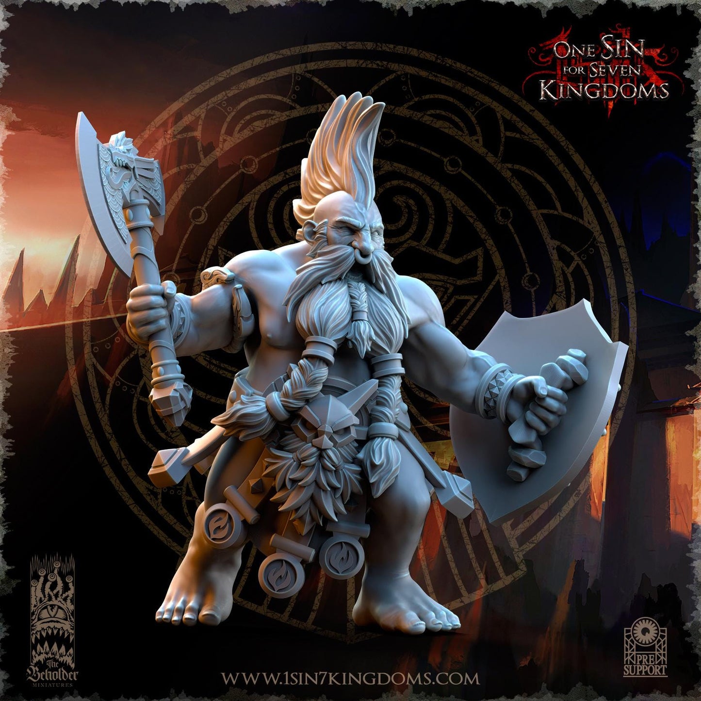 The Beholder Miniatures Tharin Fyrebeard - Fantasy / D&D (Custom Order) - product image 2 of 10
