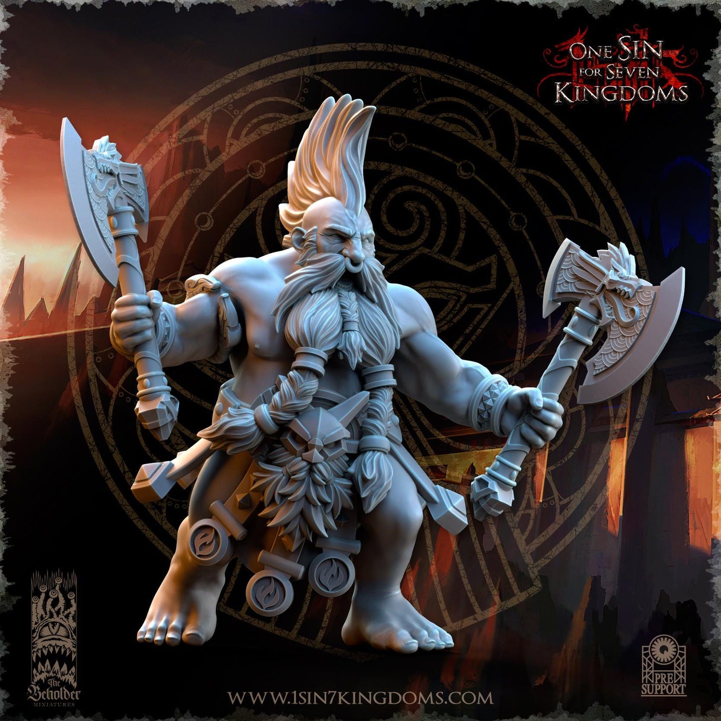The Beholder Miniatures Tharin Fyrebeard - Fantasy / D&D (Custom Order) - product image 7 of 10