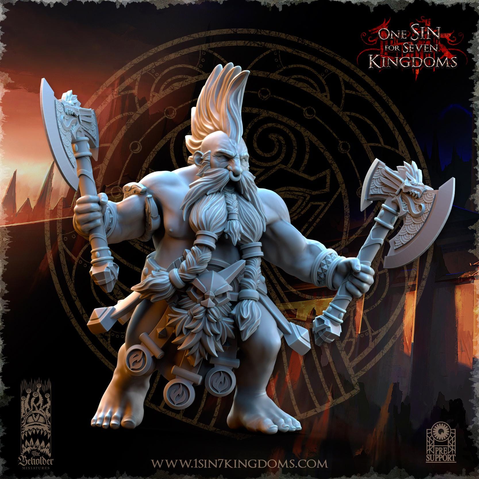 The Beholder Miniatures Tharin Fyrebeard - Fantasy / D&D (Custom Order) - product image 7 of 10