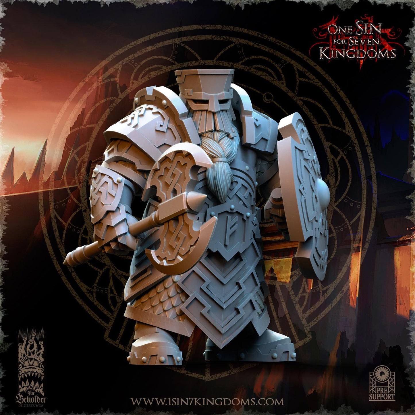 The Beholder Miniatures Dwarven Kingdoms Ironheads Warriors - Fantasy / D&D (Custom Order) - product image 3 of 7