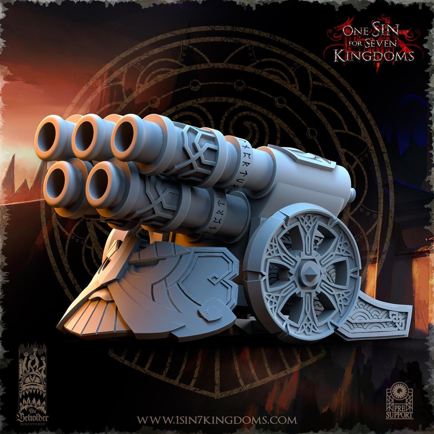 The Beholder Miniatures Dwarven Kingdoms Volcano Battery - Fantasy / D&D (Custom Order) - product image 2 of 10