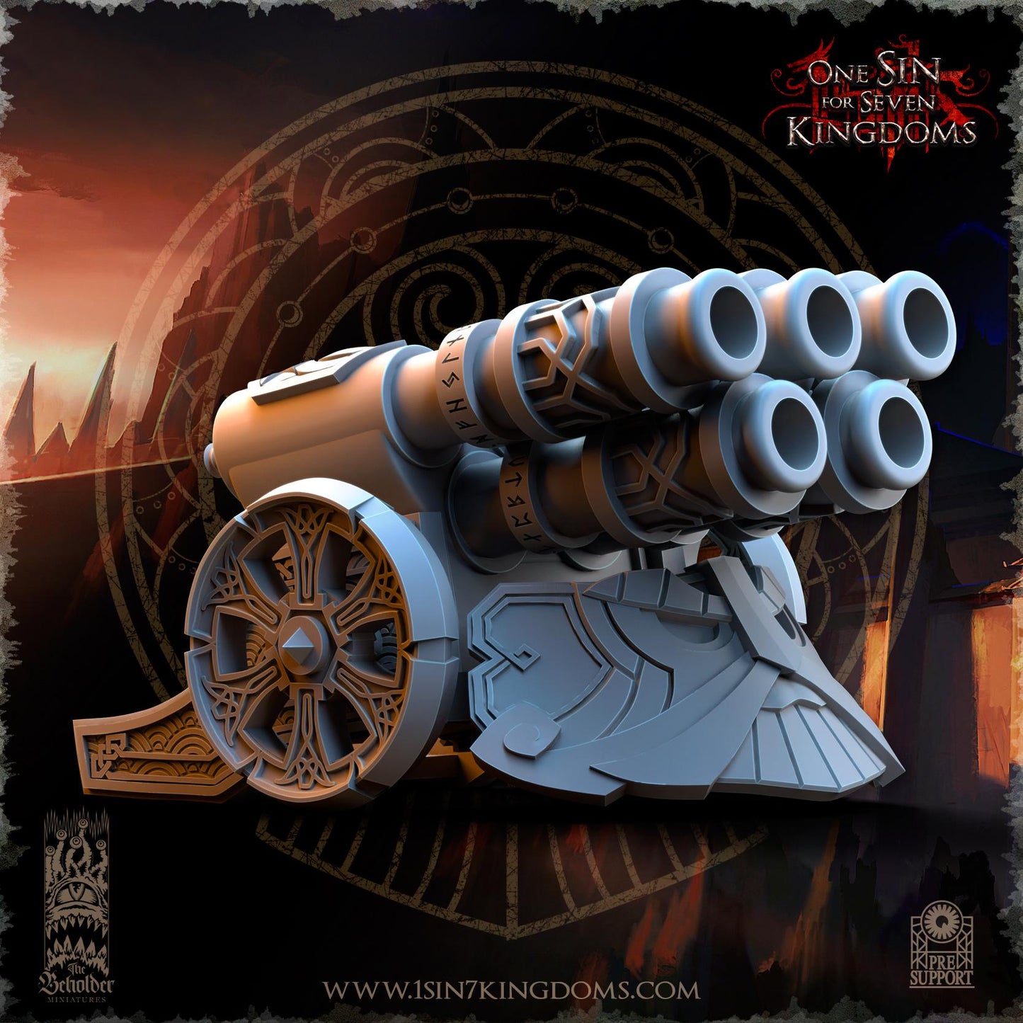 The Beholder Miniatures Dwarven Kingdoms Volcano Battery - Fantasy / D&D (Custom Order) - product image 5 of 10