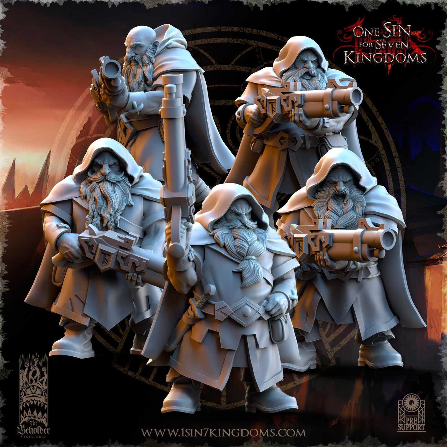 The Beholder Miniatures Dwarven Kingdoms Sharpshooters - Fantasy / D&D (Custom Order) - product image 1 of 4