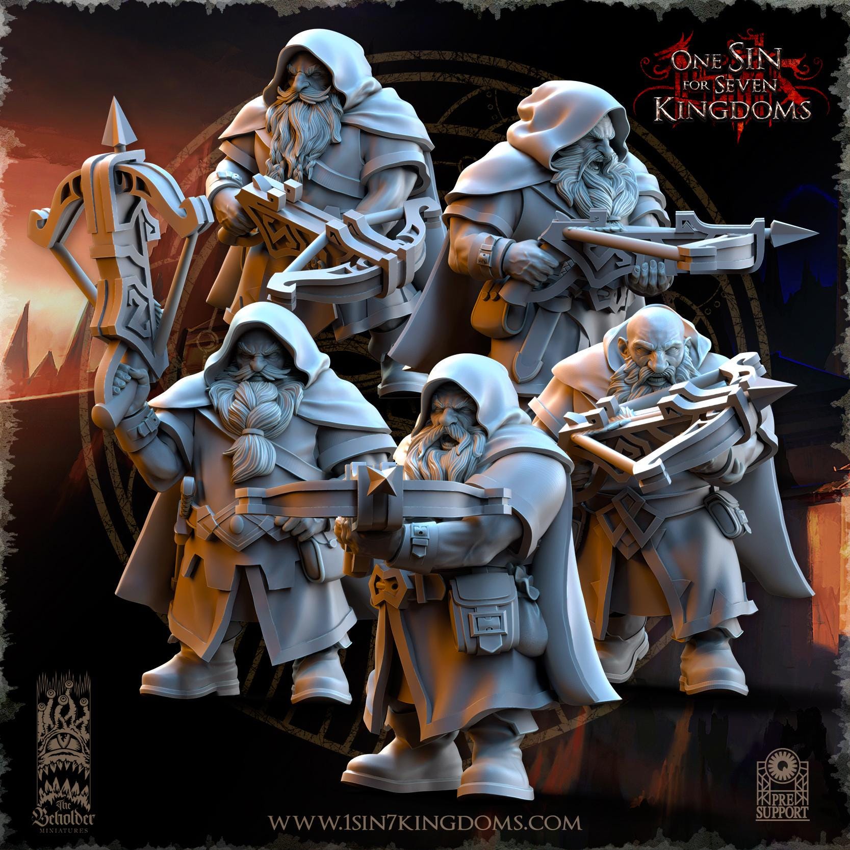 The Beholder Miniatures Dwarven Kingdoms Sharpshooters - Fantasy / D&D (Custom Order) - product image 2 of 4