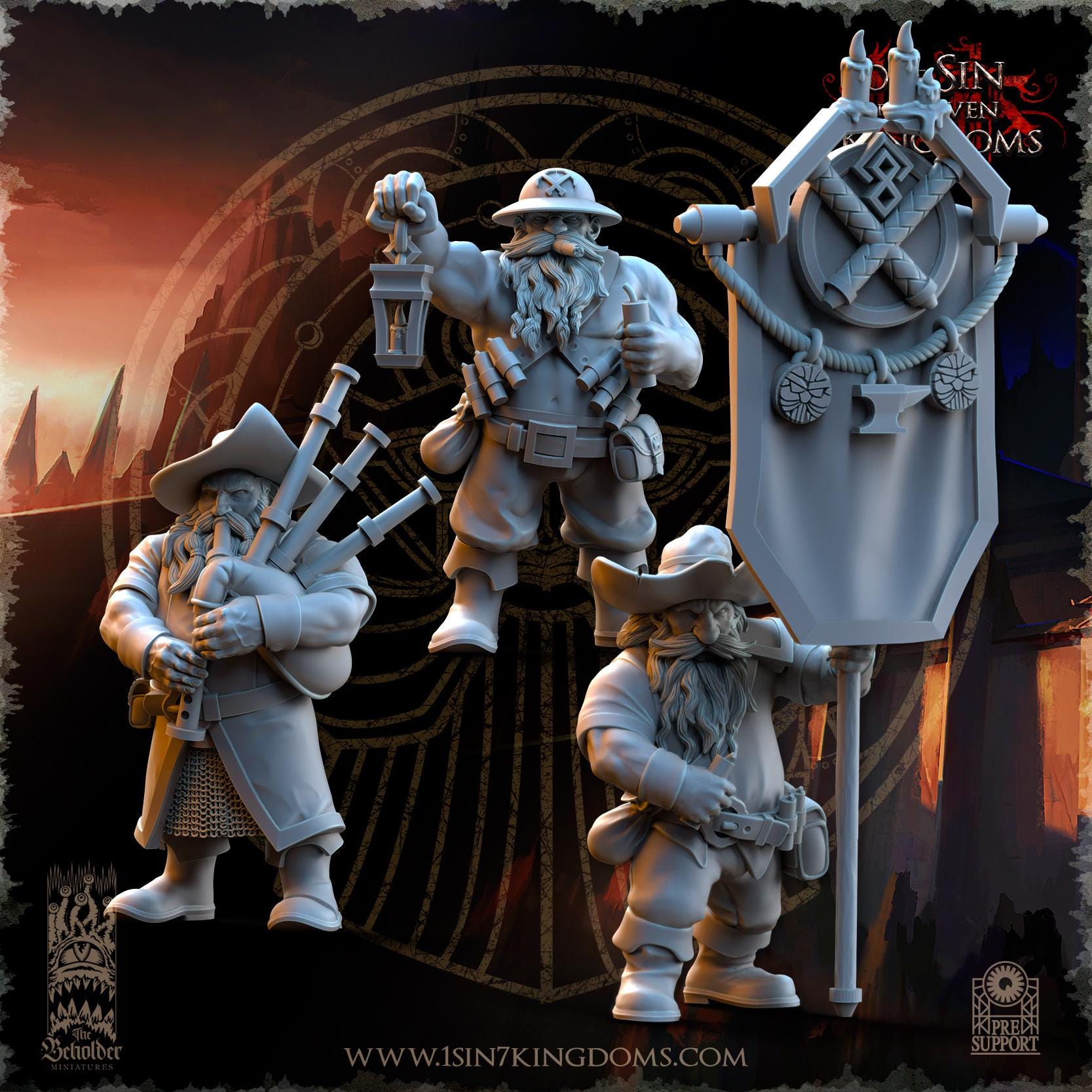 The Beholder Miniatures Dwarven Kingdoms Miners - Fantasy / D&D (Custom Order) - product image 4 of 7