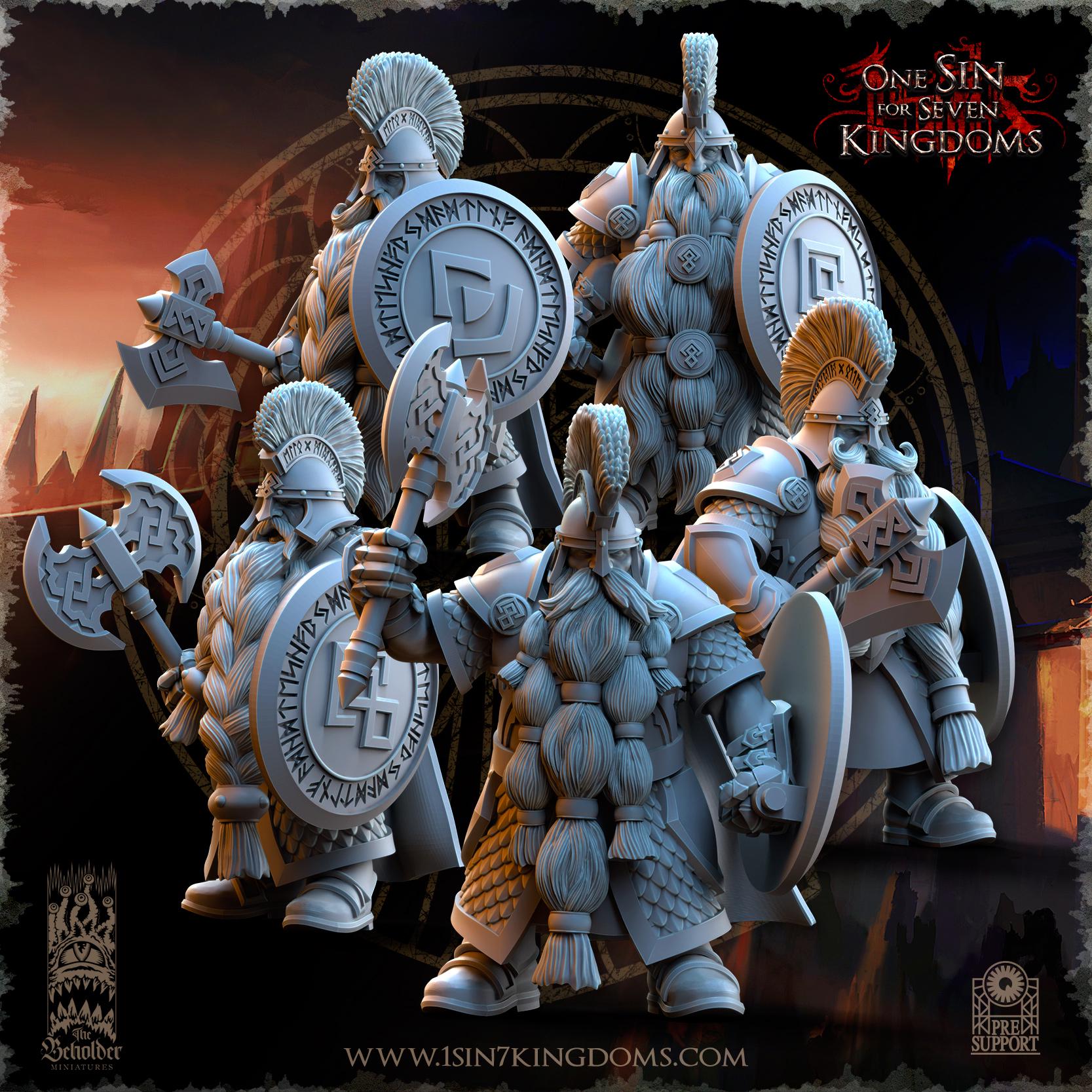 The Beholder Miniatures Dwarven Kingdoms Highborn Warriors - Fantasy / D&D (Custom Order) - product image 2 of 7