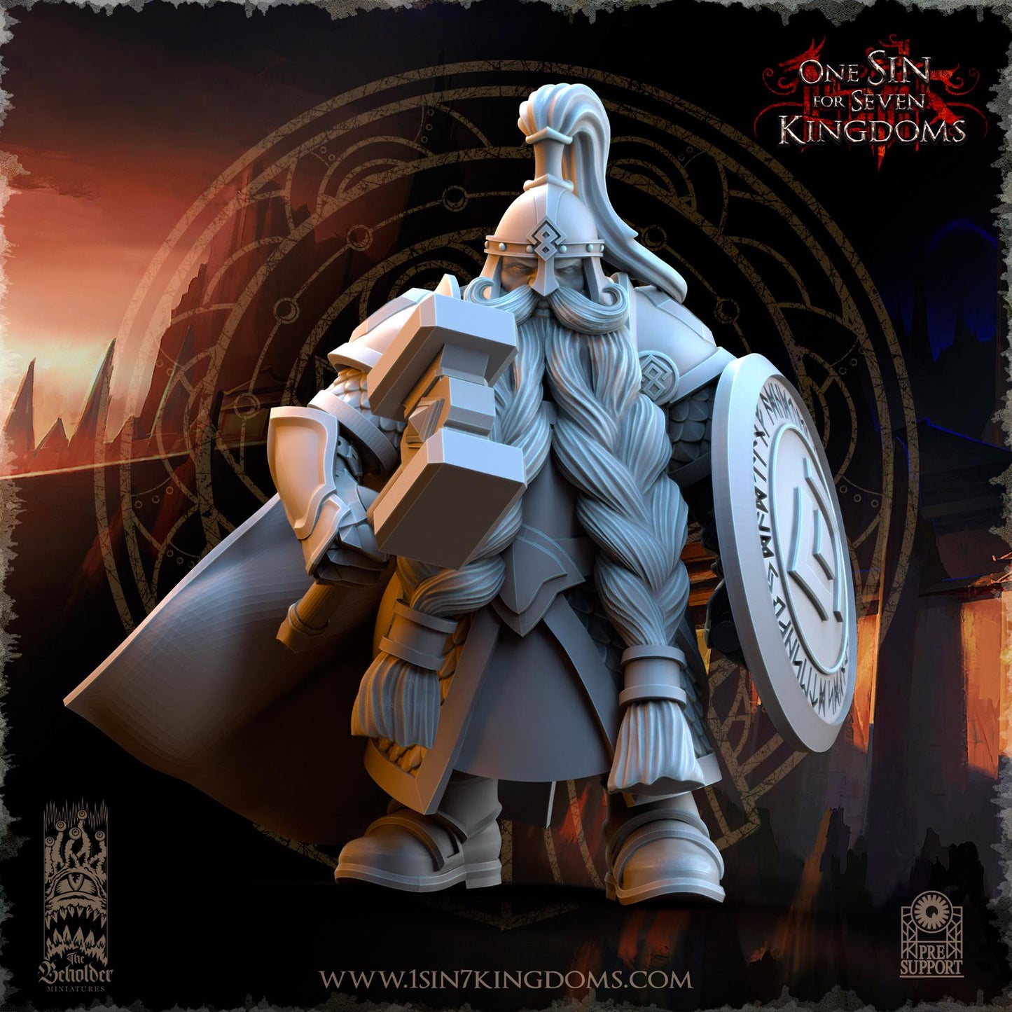 The Beholder Miniatures Dwarven Kingdoms Highborn Warriors - Fantasy / D&D (Custom Order) - product image 3 of 7