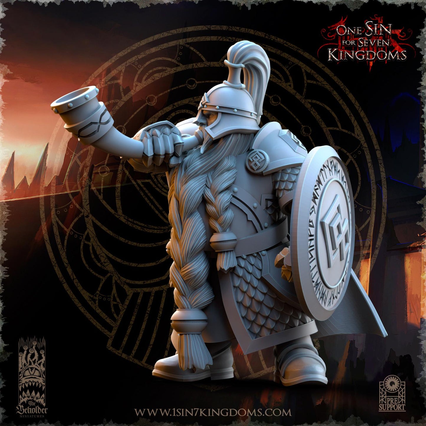 The Beholder Miniatures Dwarven Kingdoms Highborn Warriors - Fantasy / D&D (Custom Order) - product image 6 of 7