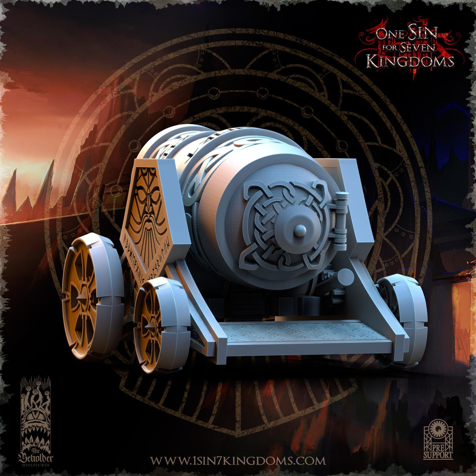 The Beholder Miniatures Dwarven Kingdoms Thunder Cannon - Fantasy / D&D (Custom Order) - product image 4 of 11