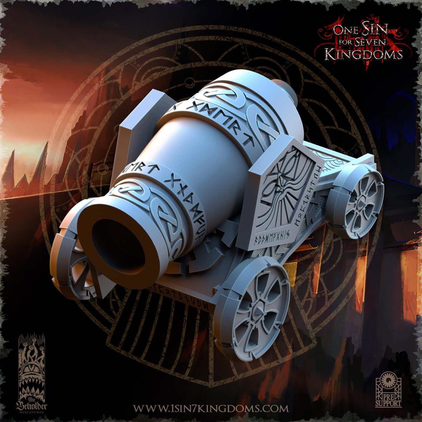 The Beholder Miniatures Dwarven Kingdoms Thunder Cannon - Fantasy / D&D (Custom Order) - product image 8 of 11