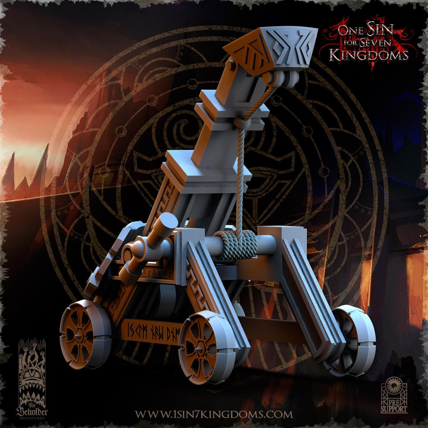 The Beholder Miniatures Dwarven Kingdoms Catapult - Fantasy / D&D (Custom Order) - product image 3 of 7