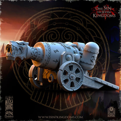 The Beholder Miniatures Dwarven Kingdoms Flamebreath Cannon - Fantasy / D&D (Custom Order) - product image 2 of 7