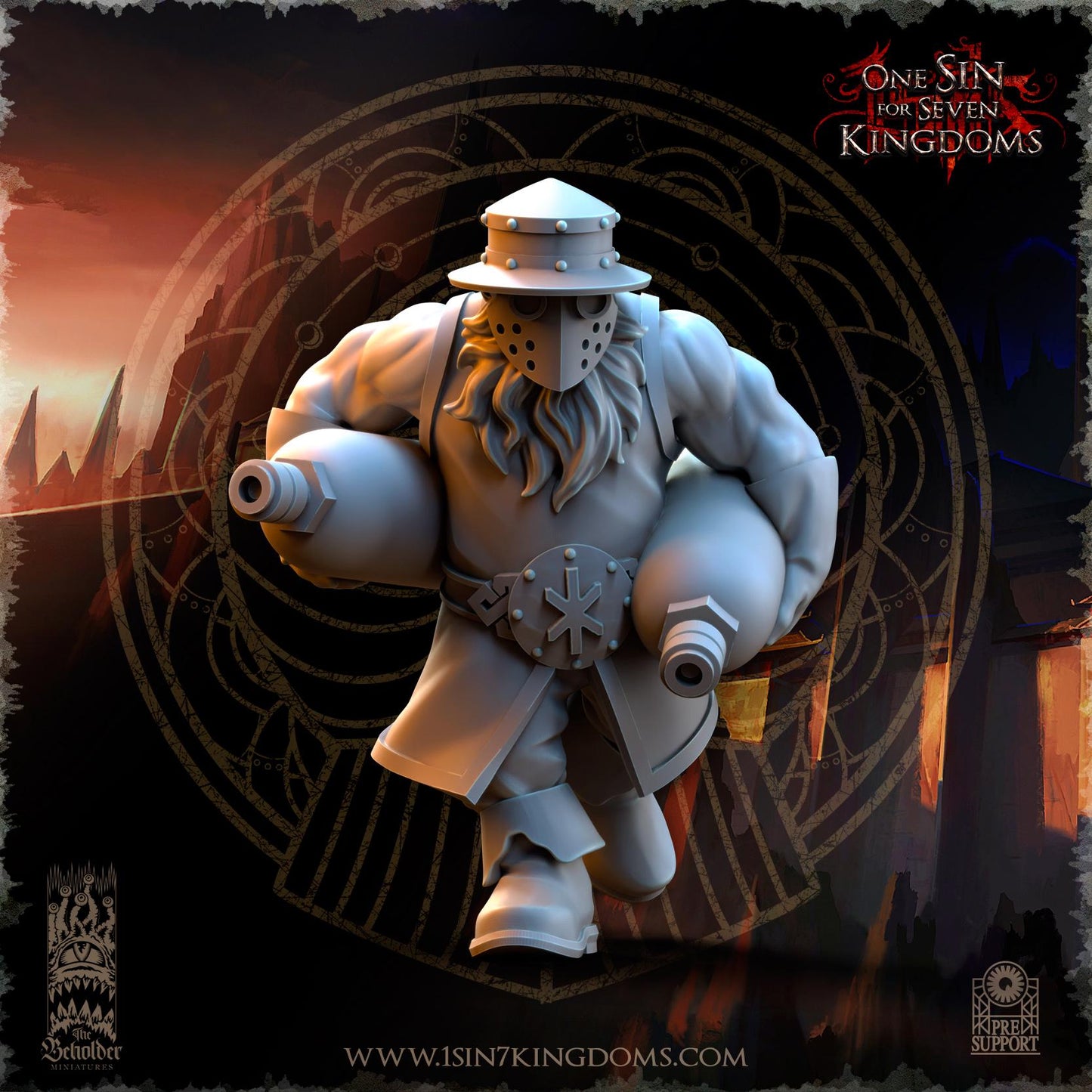 The Beholder Miniatures Dwarven Kingdoms Flamebreath Cannon - Fantasy / D&D (Custom Order) - product image 6 of 7