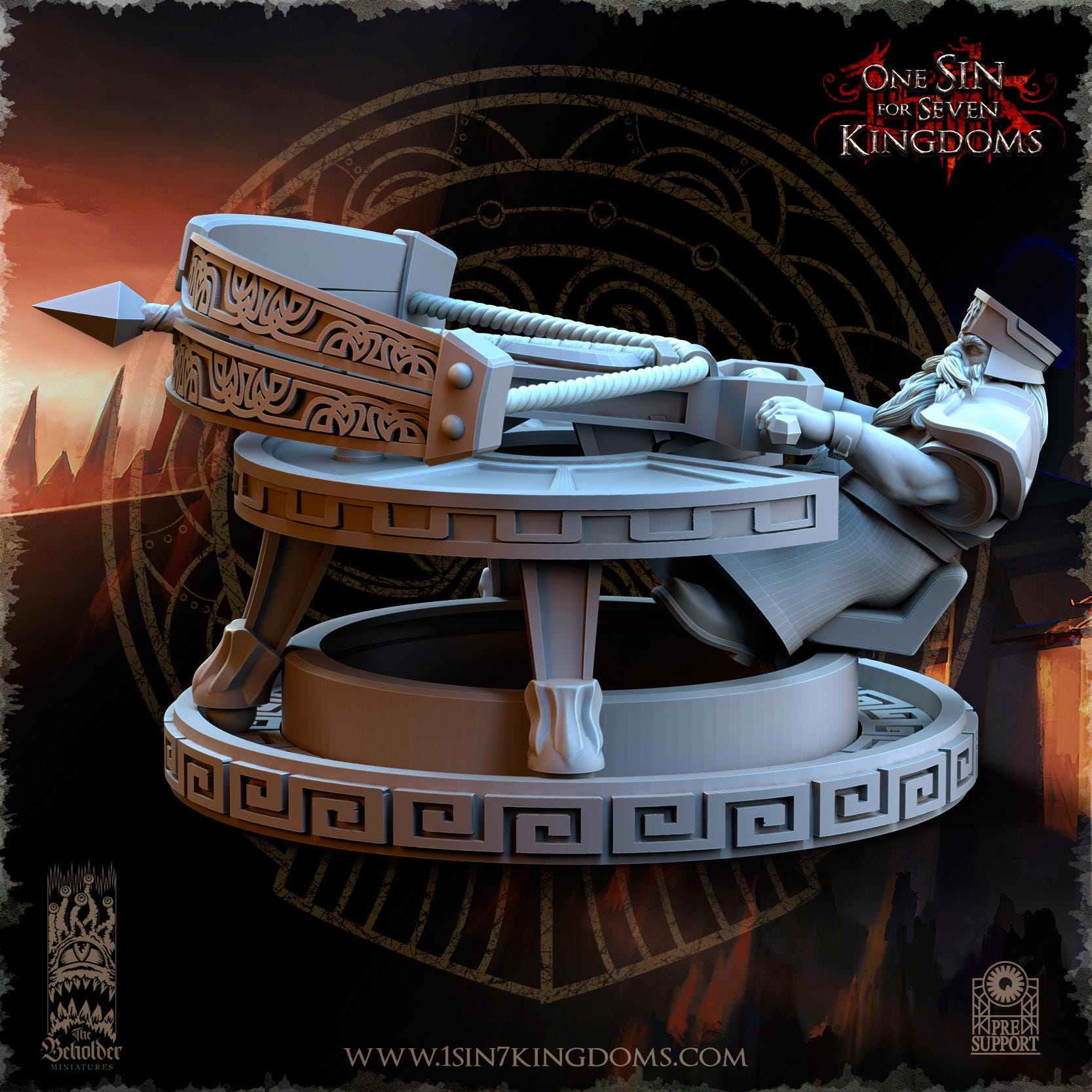 The Beholder Miniatures Dwarven Kingdoms Iron Spitter Ballista - Fantasy / D&D (Custom Order) - product image 3 of 6