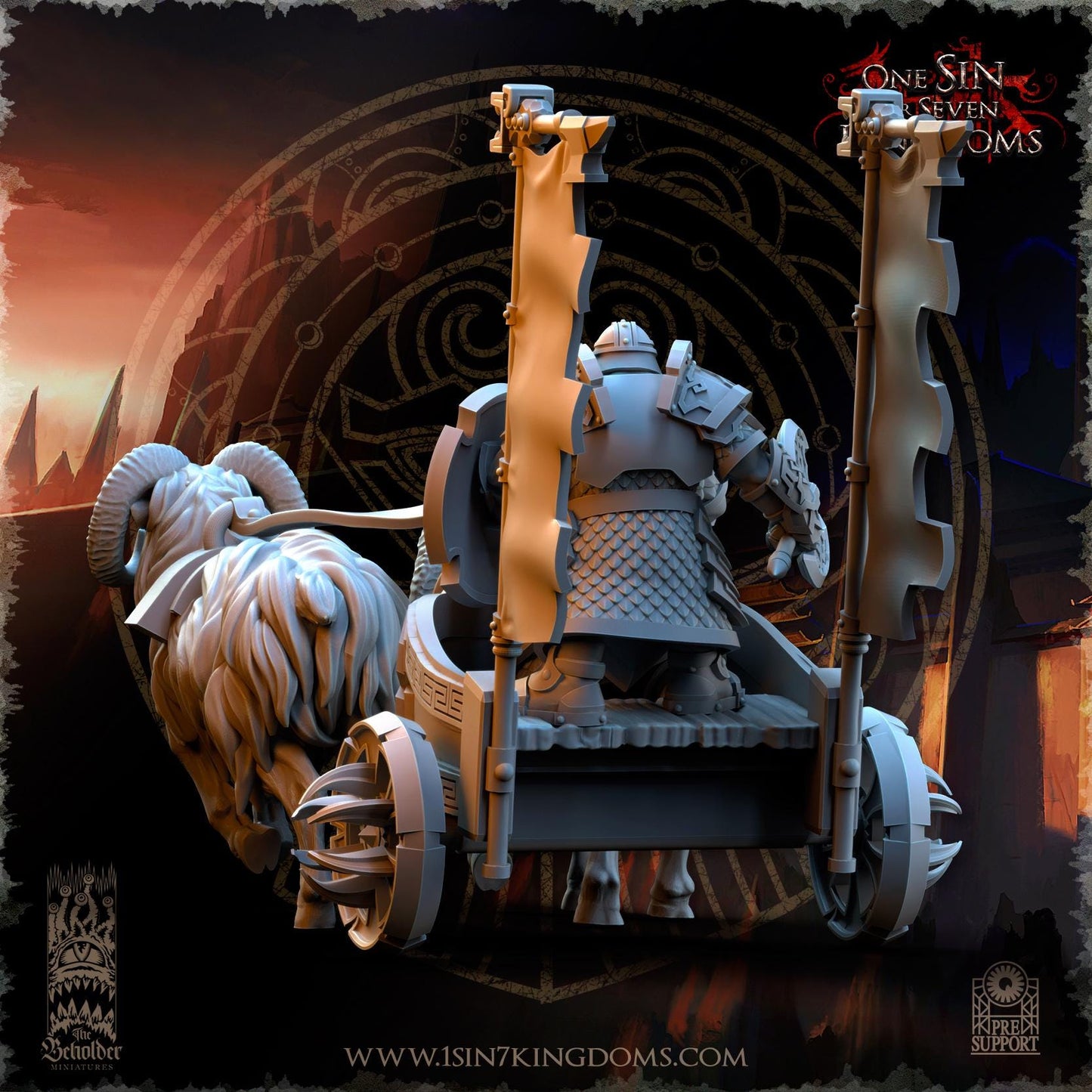 The Beholder Miniatures Dwarven Kingdoms War Chariot - Fantasy / D&D (Custom Order) - product image 4 of 6