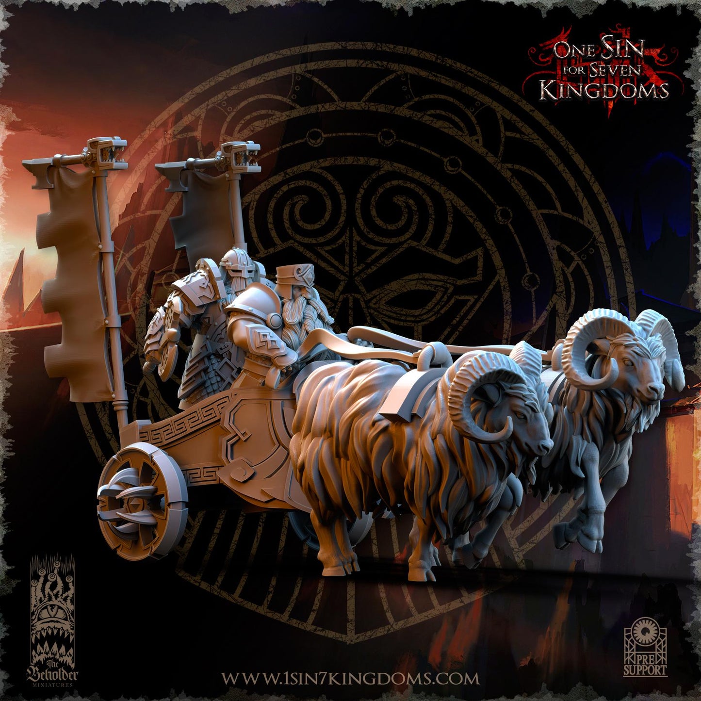 The Beholder Miniatures Dwarven Kingdoms War Chariot - Fantasy / D&D (Custom Order) - product image 6 of 6