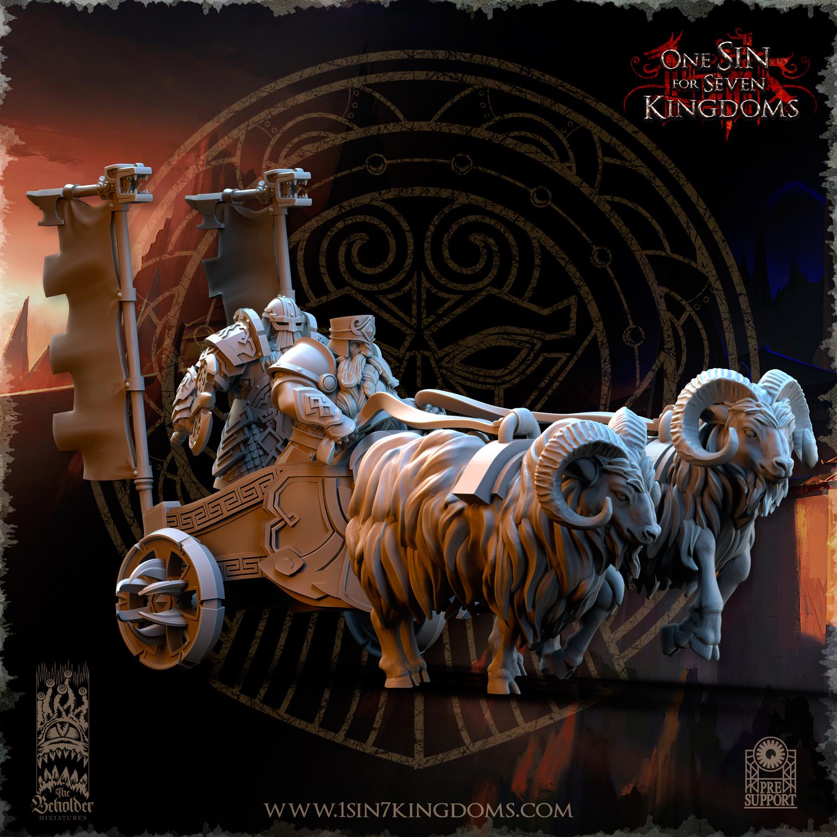 The Beholder Miniatures Dwarven Kingdoms War Chariot - Fantasy / D&D (Custom Order) - product image 6 of 6