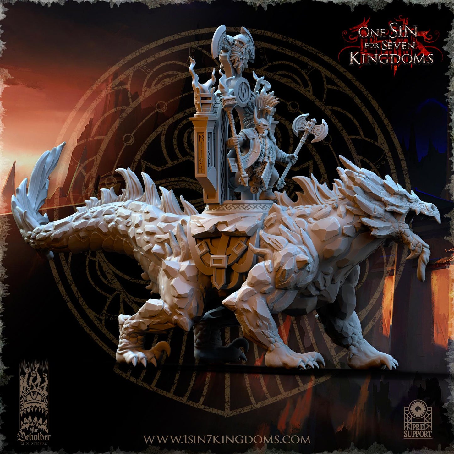 The Beholder Miniatures Dwarven Kingdoms Volcanic Beast - Fantasy / D&D (Custom Order) - product image 2 of 9