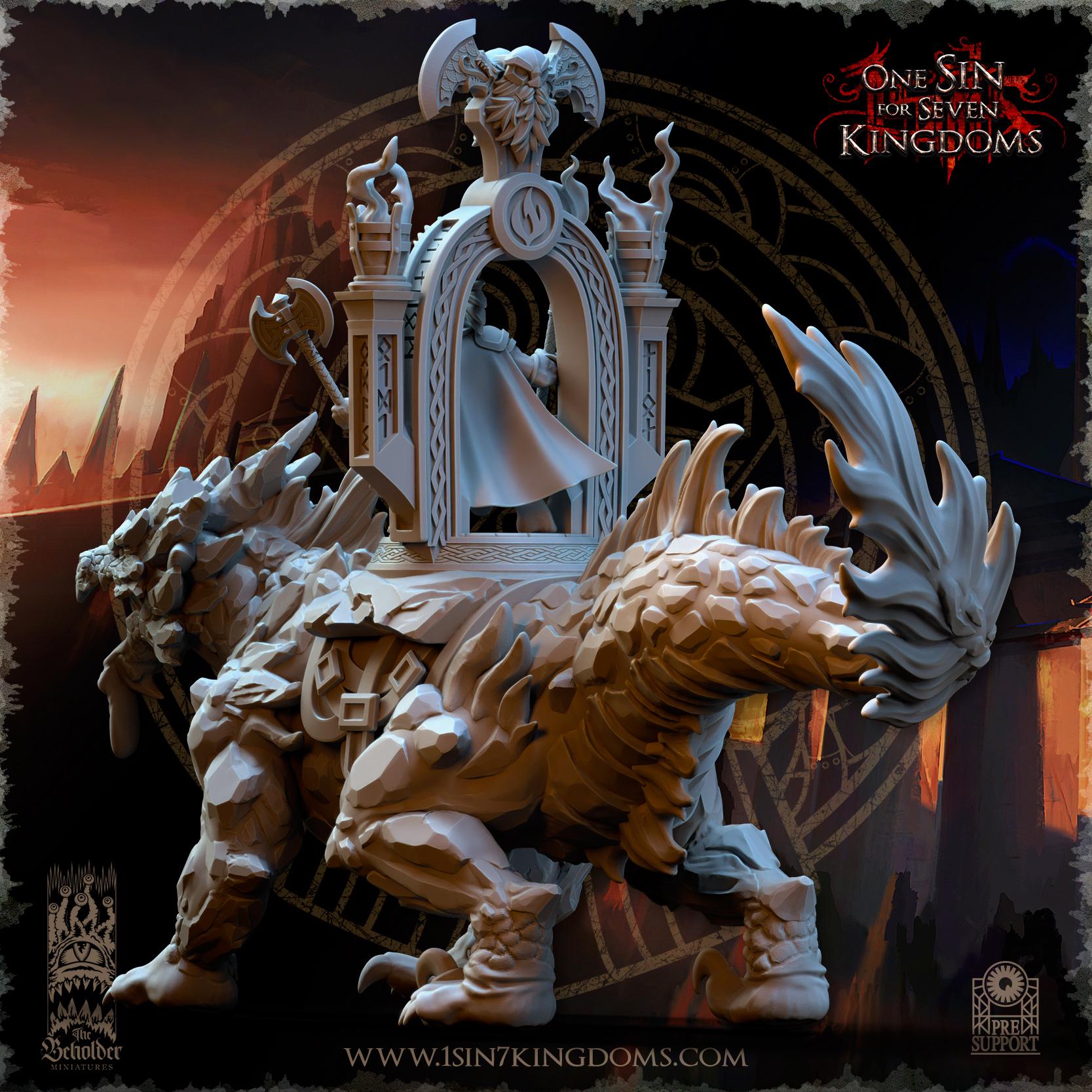 The Beholder Miniatures Dwarven Kingdoms Volcanic Beast - Fantasy / D&D (Custom Order) - product image 5 of 9