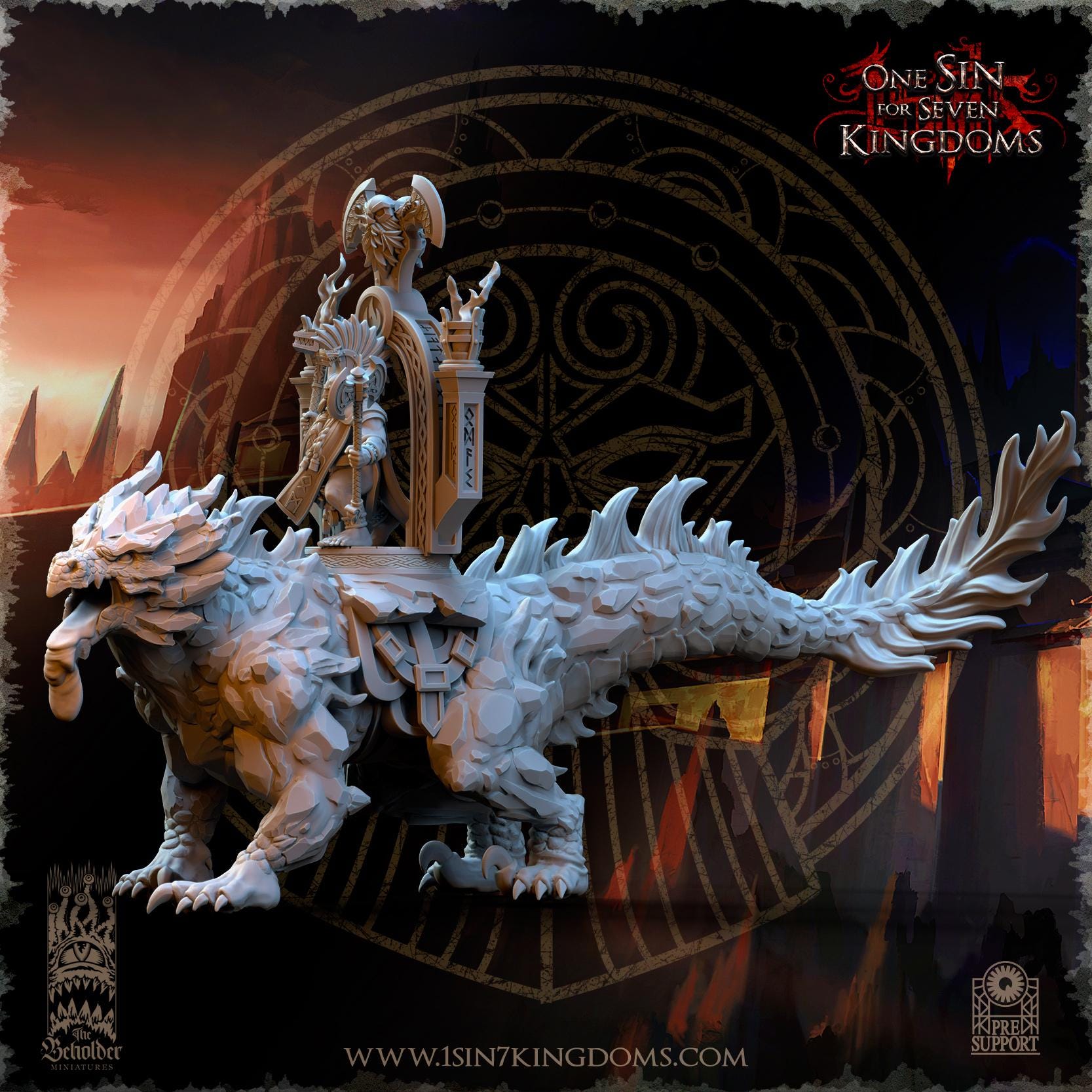 The Beholder Miniatures Dwarven Kingdoms Volcanic Beast - Fantasy / D&D (Custom Order) - product image 6 of 9