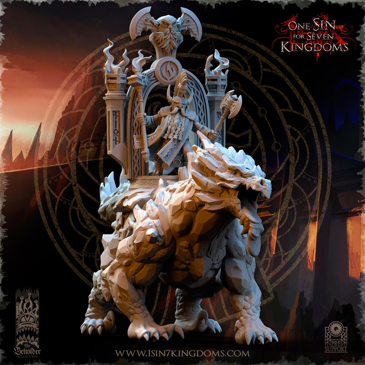 The Beholder Miniatures Dwarven Kingdoms Volcanic Beast - Fantasy / D&D (Custom Order) - product image 8 of 9