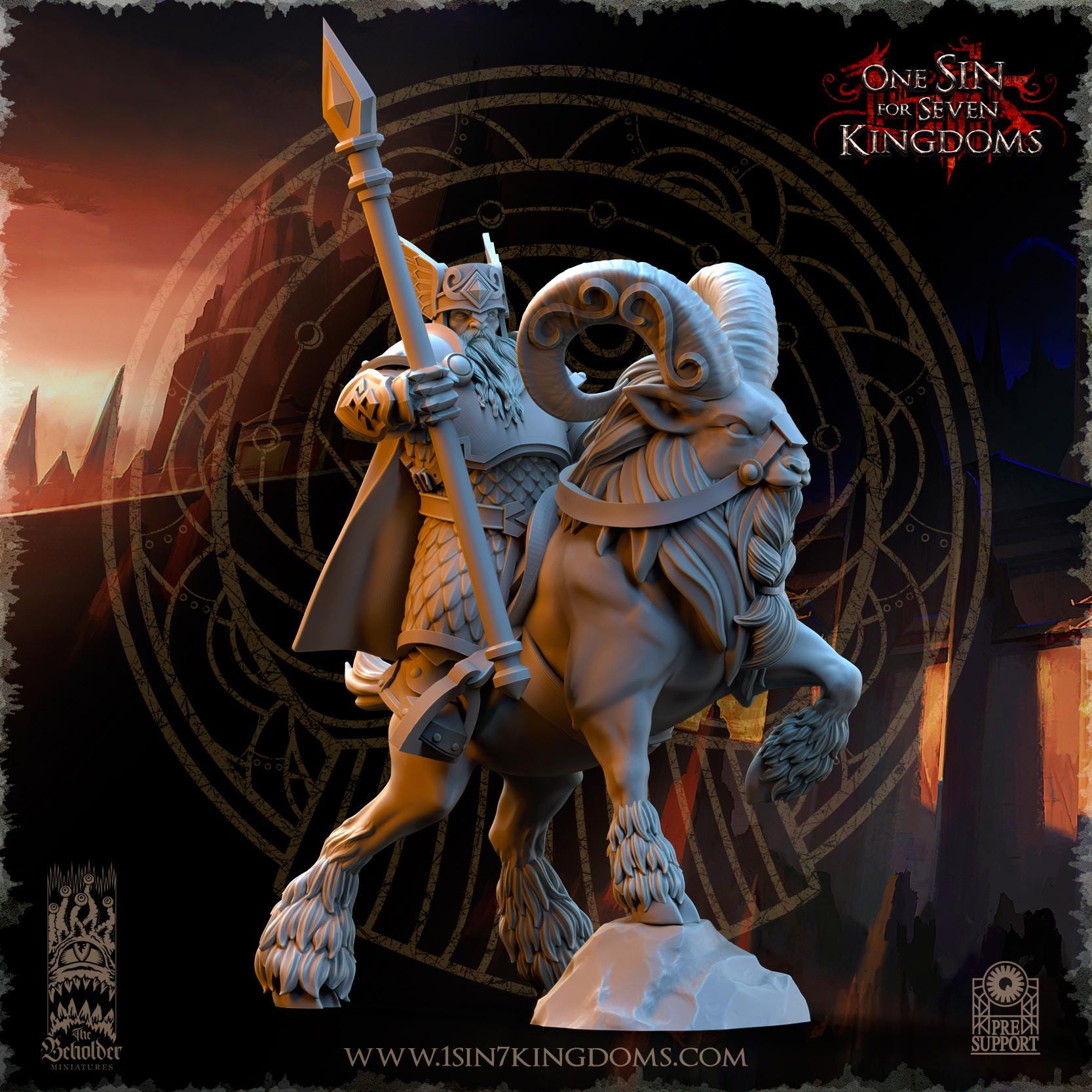 The Beholder Miniatures Dwarven Kingdoms Rammers - Fantasy / D&D (Custom Order) - product image 2 of 6