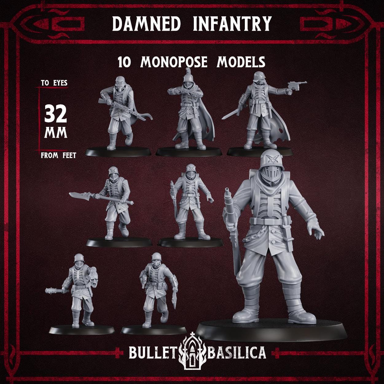 Bullet Basilica Heretic Troopers - Trench  Compatible (Custom Order) - product image 1 of 5
