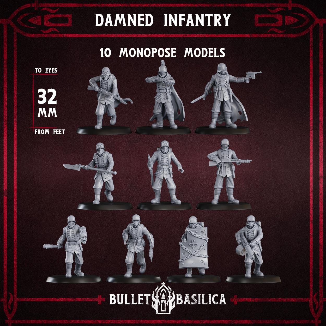 Bullet Basilica Heretic Troopers - Trench  Compatible (Custom Order) - product image 2 of 5