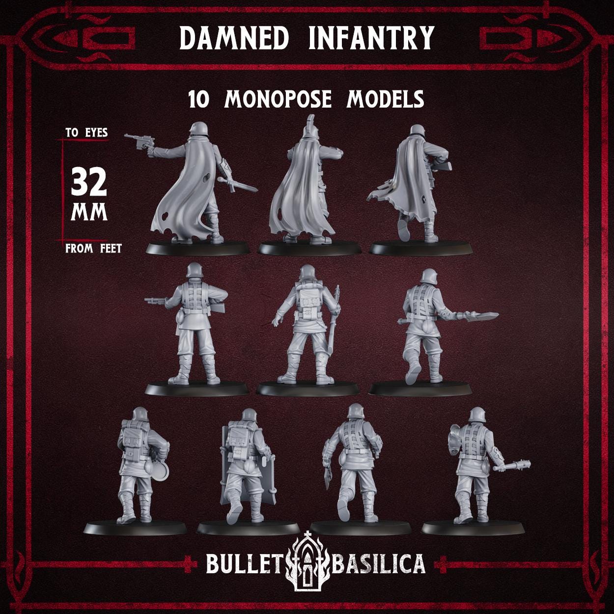 Bullet Basilica Heretic Troopers - Trench  Compatible (Custom Order) - product image 3 of 5
