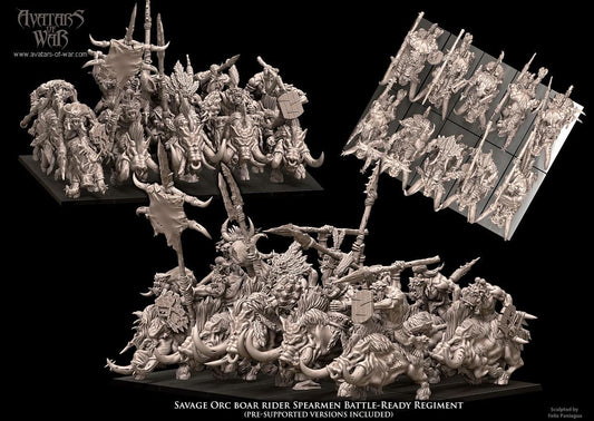Avatars of War Savage Orc Boar Riders - Fantasy / D&D (Custom Order) - product image 2 of 4