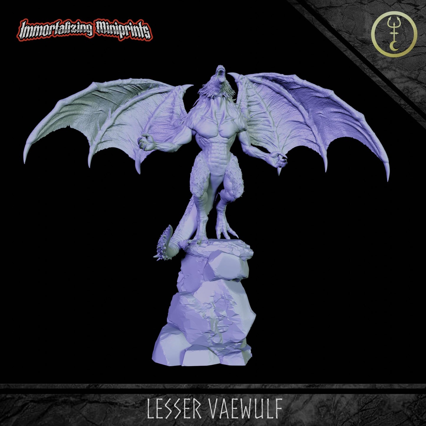 Immortalizing Miniprints Lesser Vaewulf - Fantasy / D&D (Custom Order) - product image 2 of 5