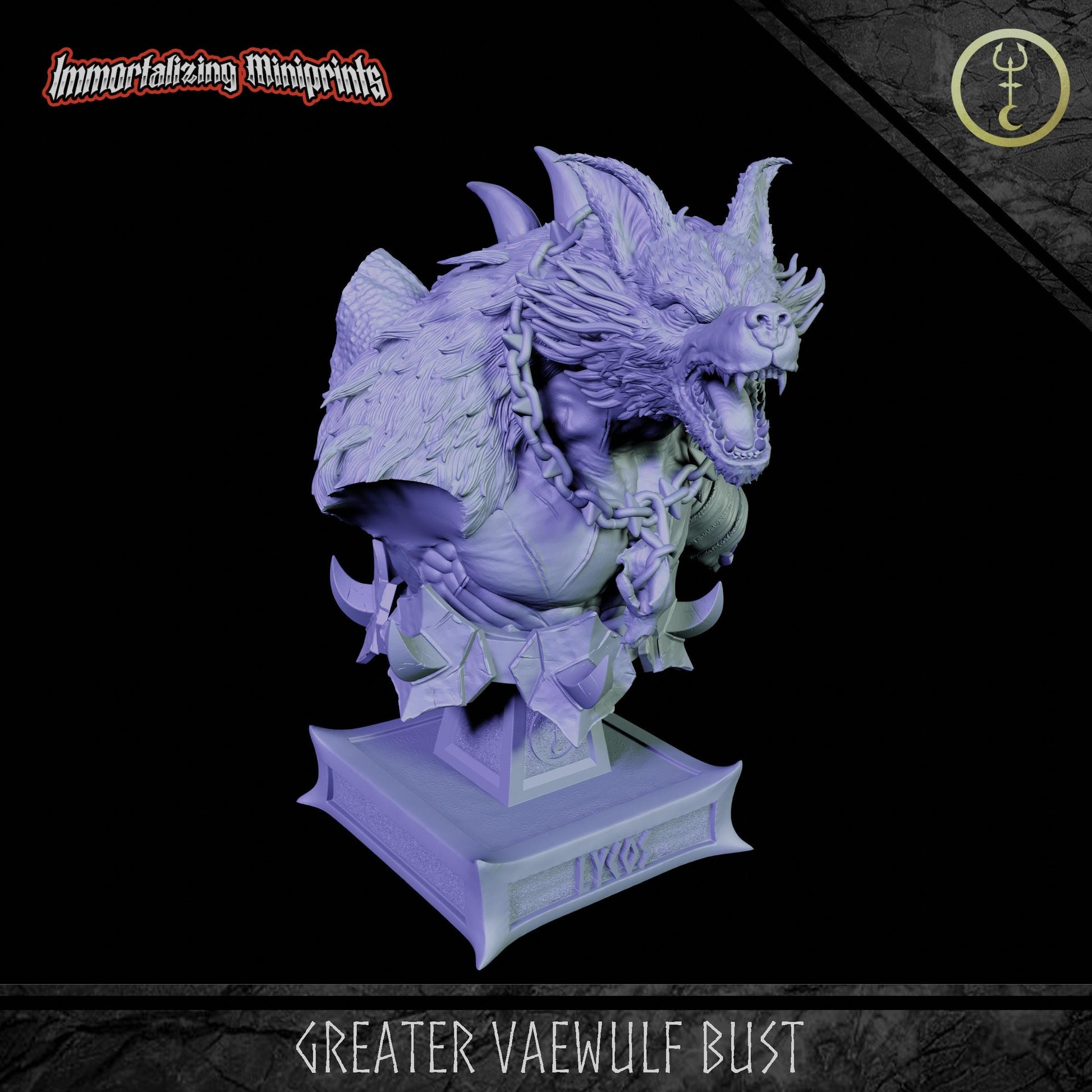 Immortalizing Miniprints Greater Vaewulf Bust - Fantasy / D&D (Custom Order) - product image 2 of 2