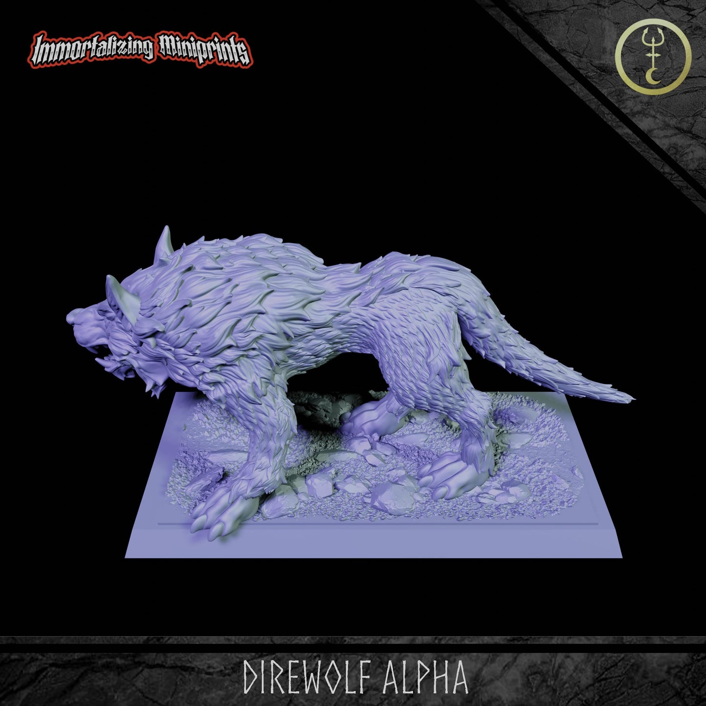 Immortalizing Miniprints Direwolf Alpha - Fantasy / D&D (Custom Order) - product image 3 of 3