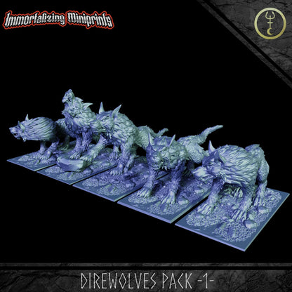 Immortalizing Miniprints Direwolves Pack 1 - Fantasy / D&D (Custom Order) - product image 1 of 7