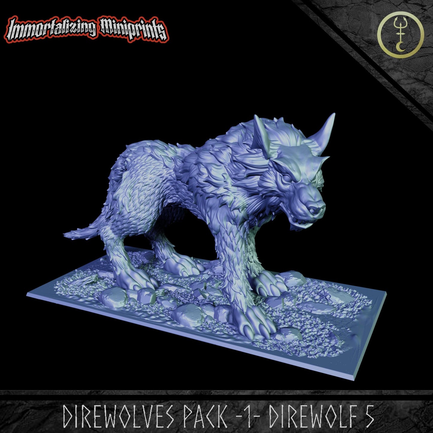 Immortalizing Miniprints Direwolves Pack 1 - Fantasy / D&D (Custom Order) - product image 5 of 7