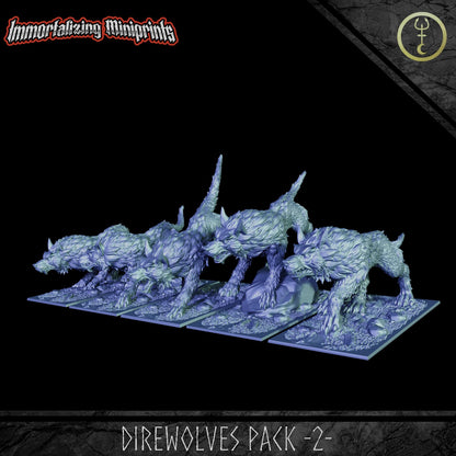 Immortalizing Miniprints Direwolves Pack 2 - Fantasy / D&D (Custom Order) - product image 1 of 7