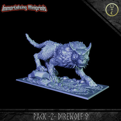 Immortalizing Miniprints Direwolves Pack 2 - Fantasy / D&D (Custom Order) - product image 7 of 7