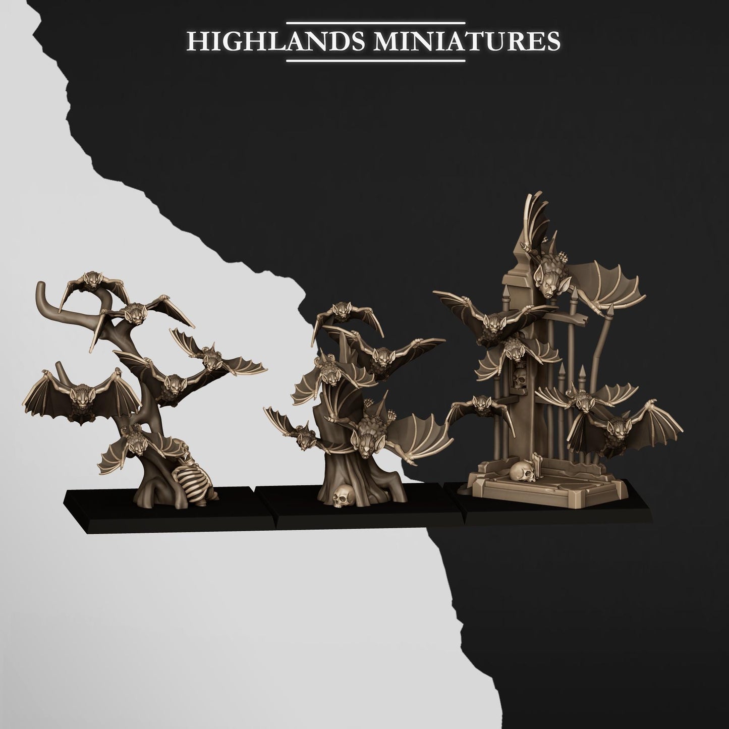 Highland Miniatures Bats Swarms - Fantasy / D&D (Custom Order) - product image 2 of 5