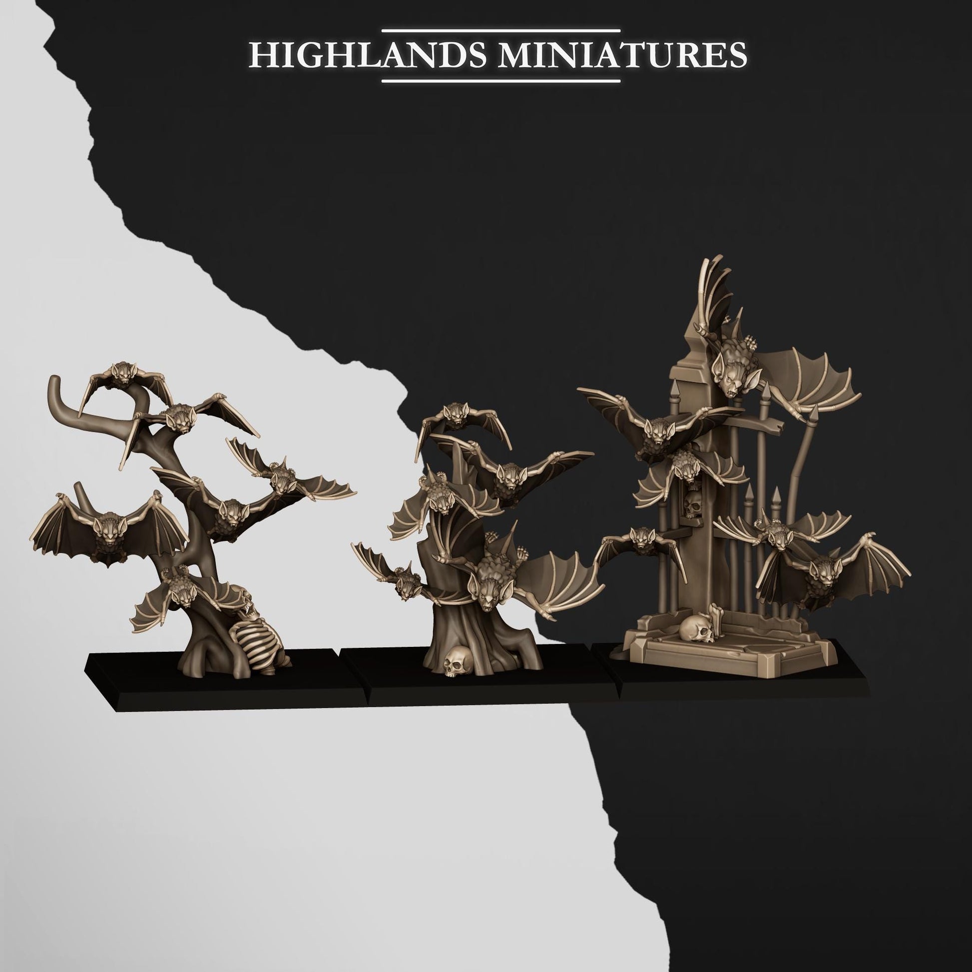 Highland Miniatures Bats Swarms - Fantasy / D&D (Custom Order) - product image 2 of 5
