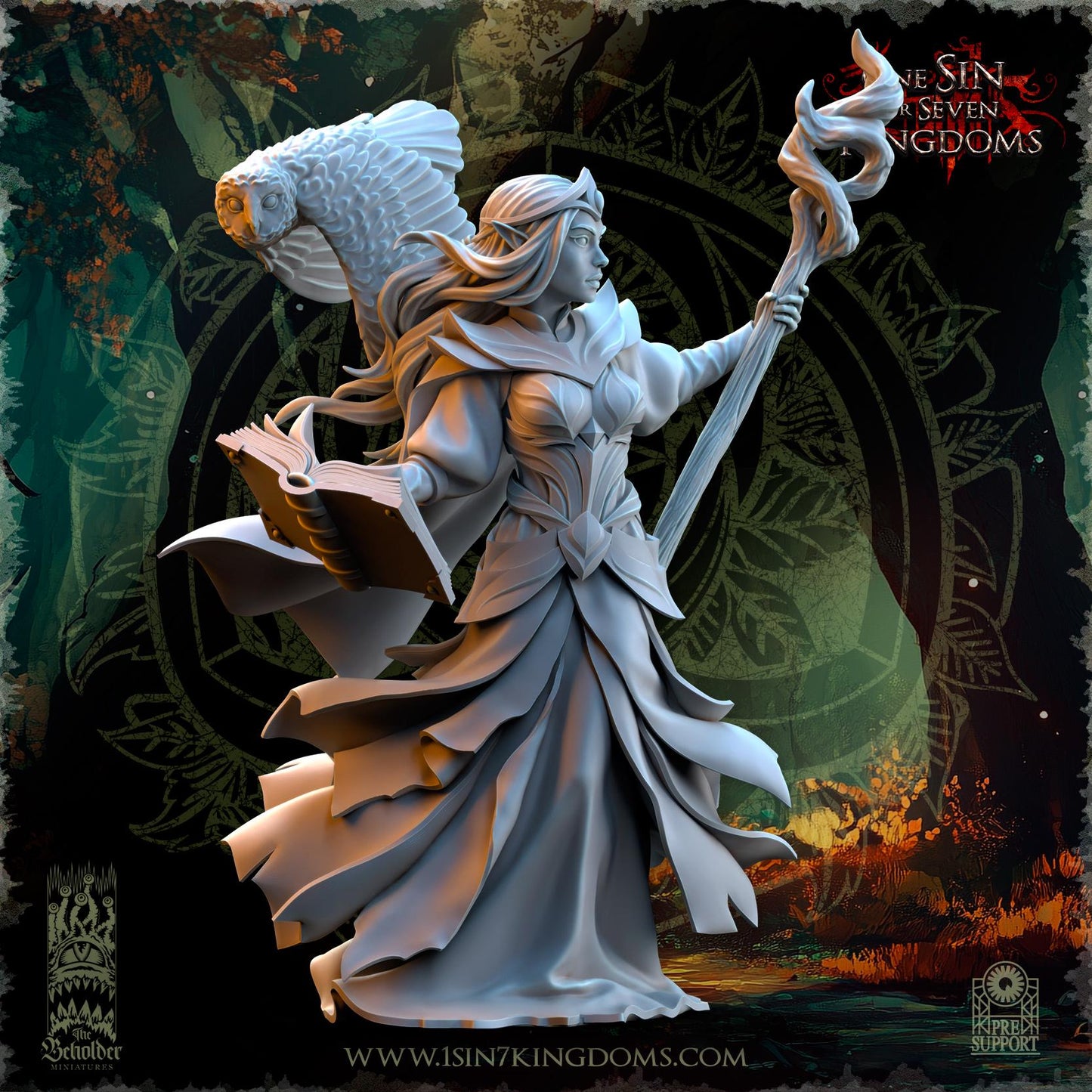 The Beholder Miniatures Nuara, Whisper of the Trees - Fantasy / D&D (Custom Order) - product image 1 of 6