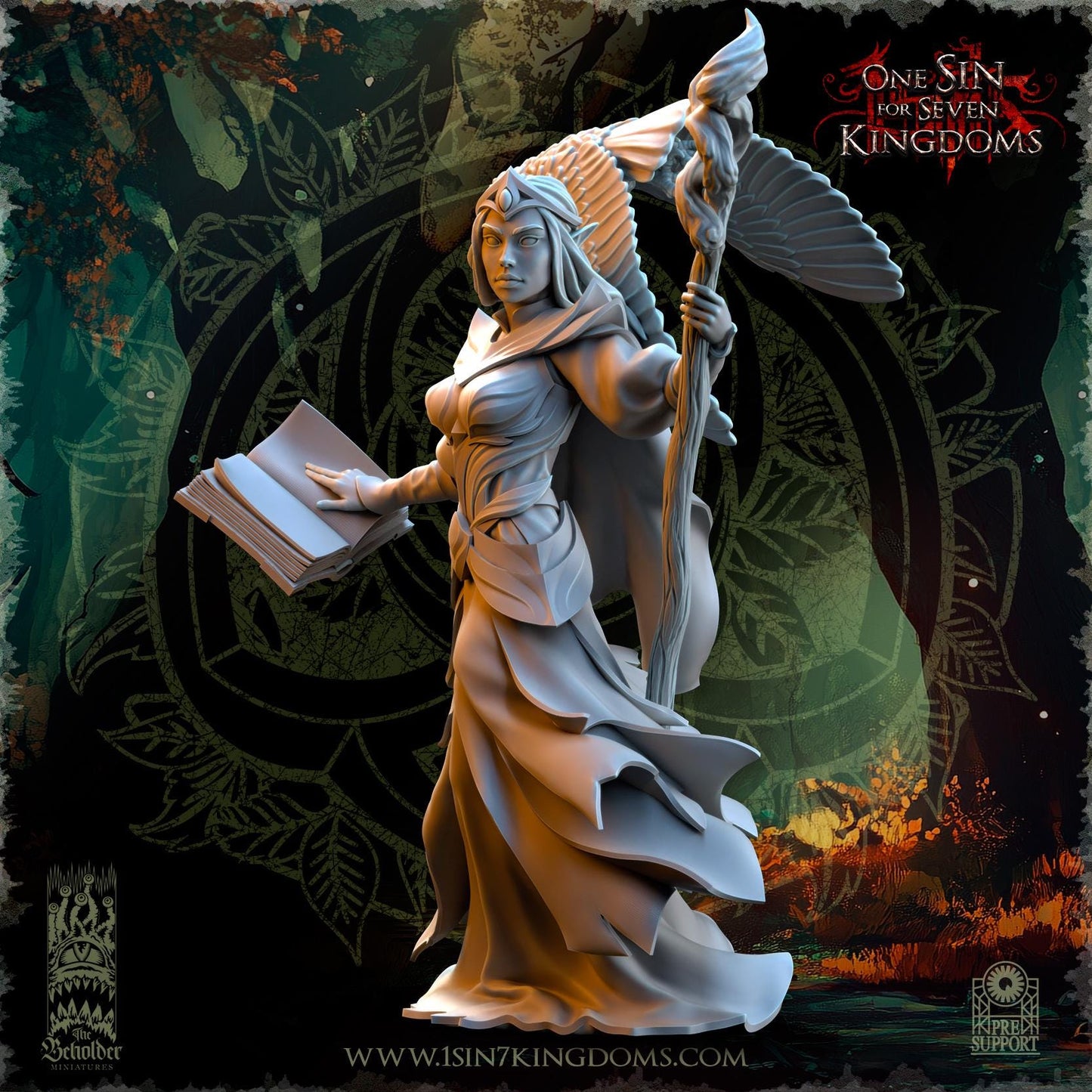 The Beholder Miniatures Nuara, Whisper of the Trees - Fantasy / D&D (Custom Order) - product image 3 of 6
