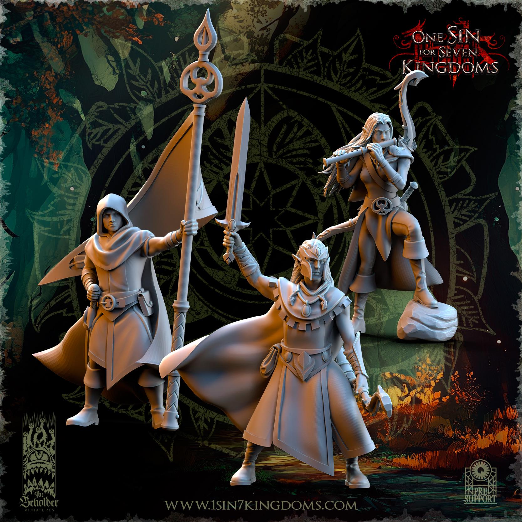 The Beholder Miniatures Evergreen Elves Rangers - Fantasy / D&D (Custom Order) - product image 4 of 7