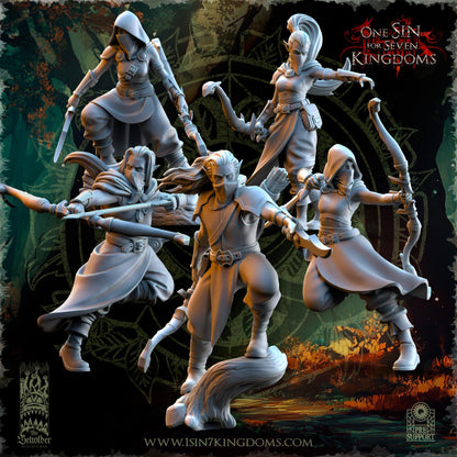 The Beholder Miniatures Evergreen Elves Shadowstalkers - Fantasy / D&D (Custom Order) - product image 1 of 6