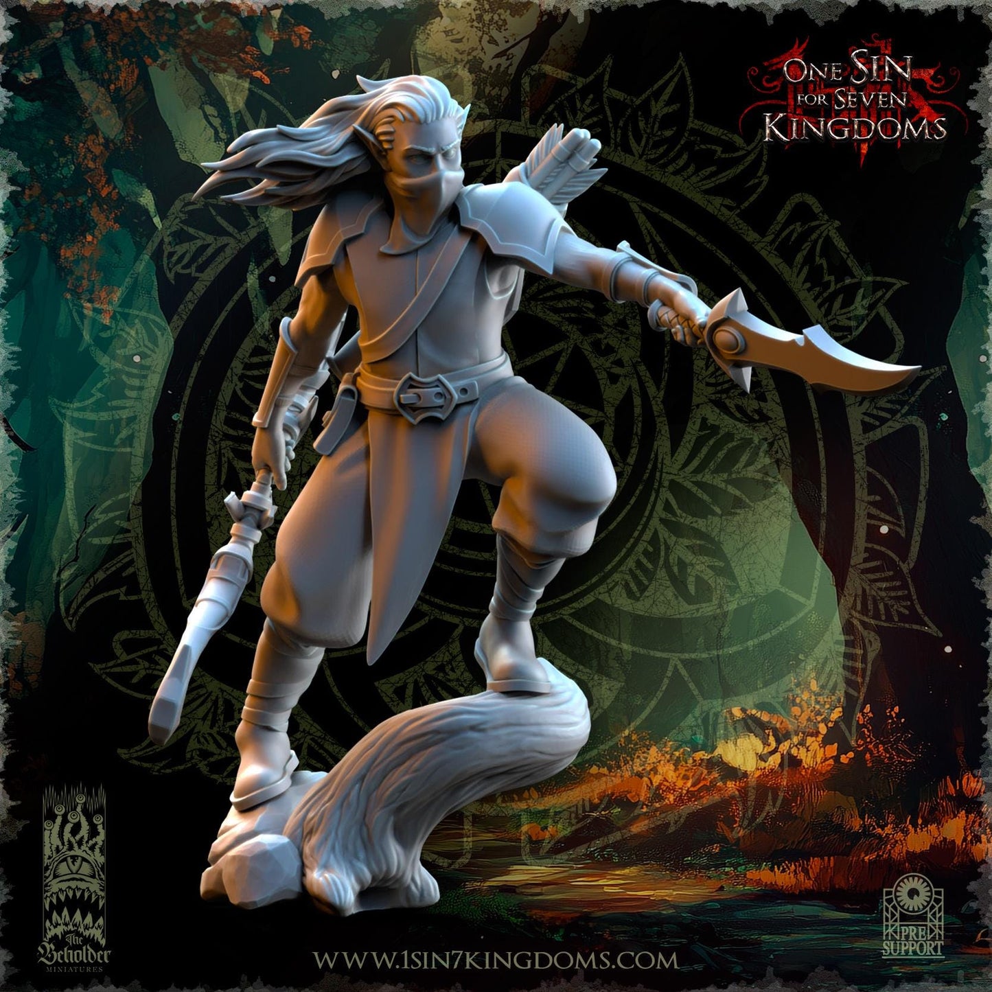 The Beholder Miniatures Evergreen Elves Shadowstalkers - Fantasy / D&D (Custom Order) - product image 2 of 6