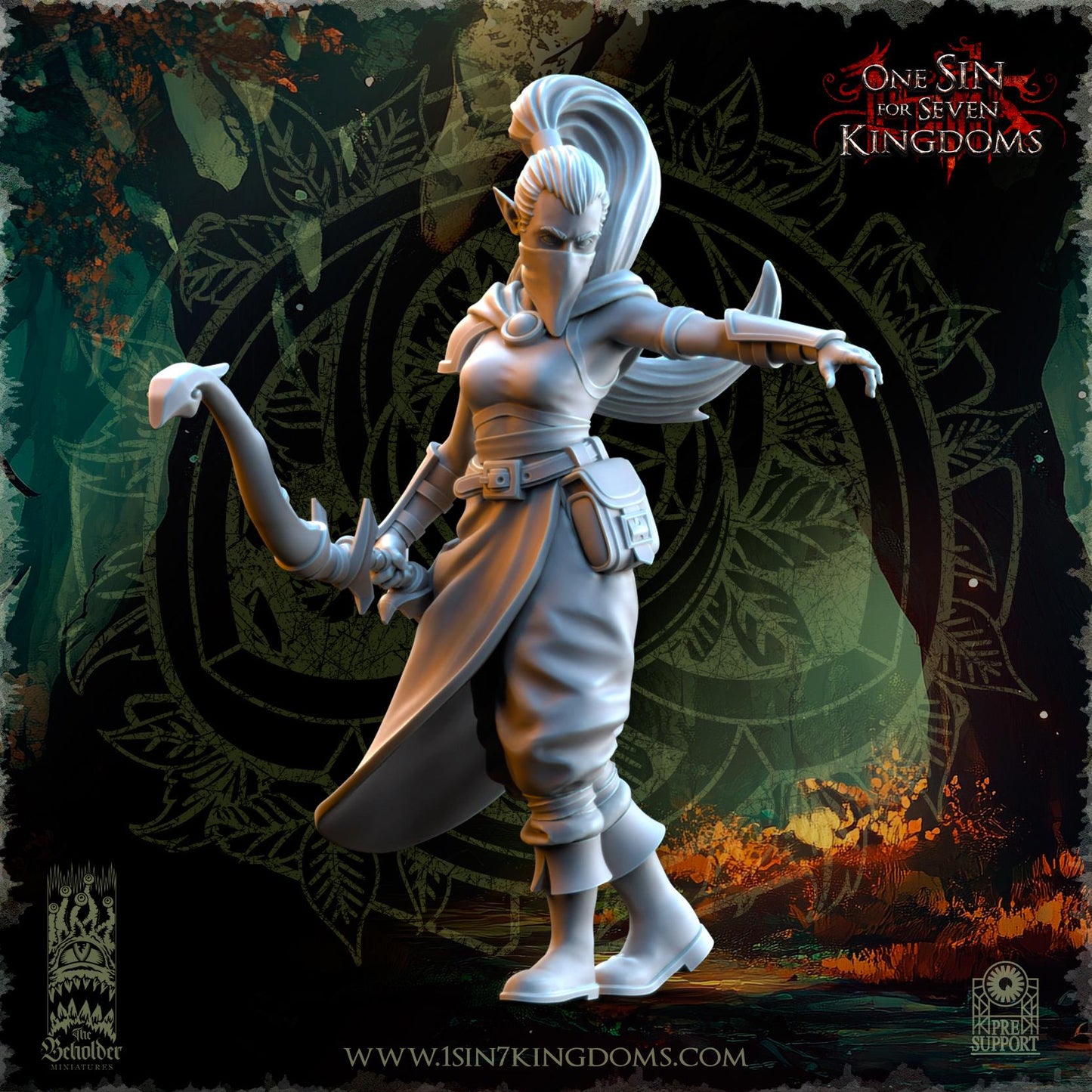 The Beholder Miniatures Evergreen Elves Shadowstalkers - Fantasy / D&D (Custom Order) - product image 4 of 6