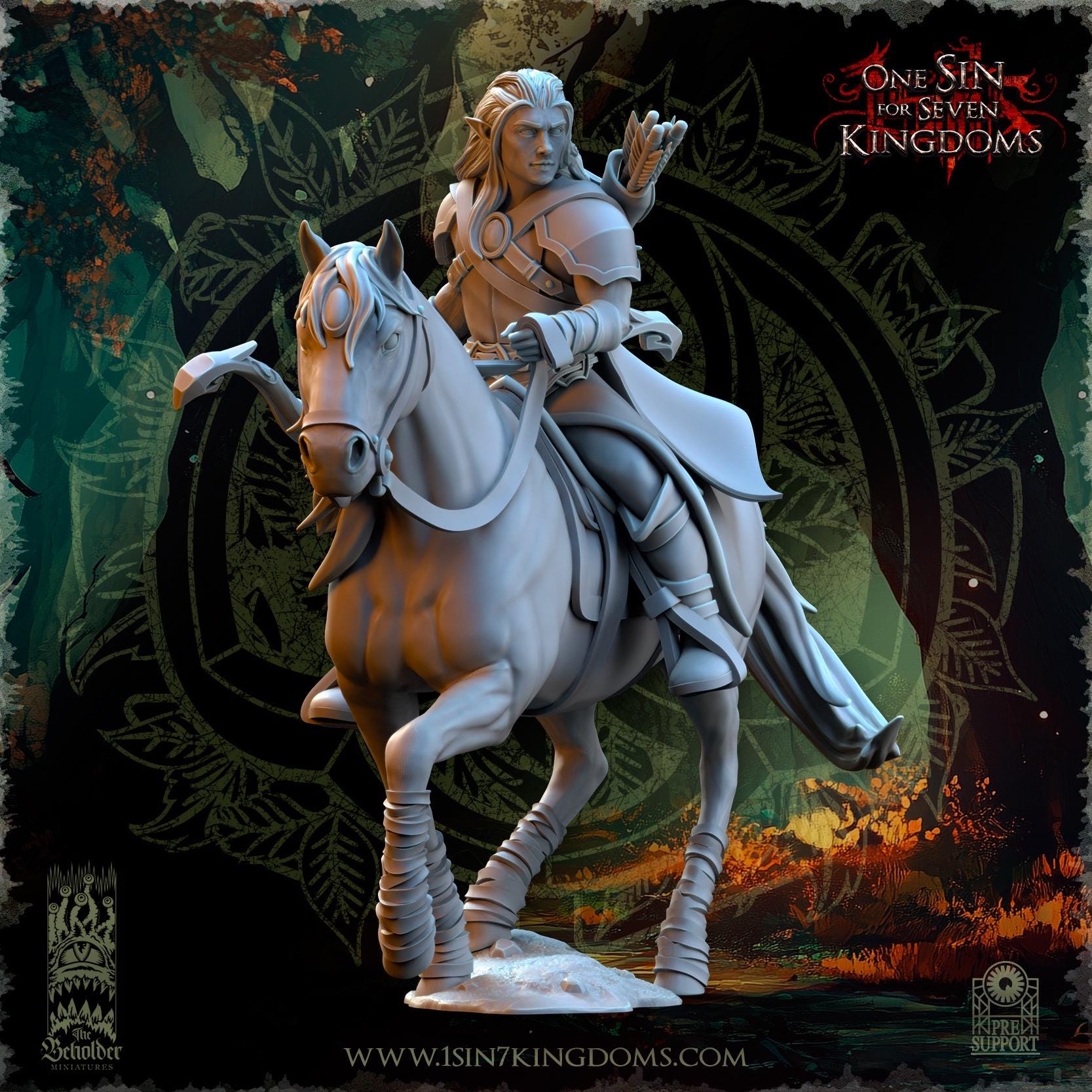 The Beholder Miniatures Evergreen Elves Meadow Riders - Fantasy / D&D (Custom Order) - product image 2 of 10