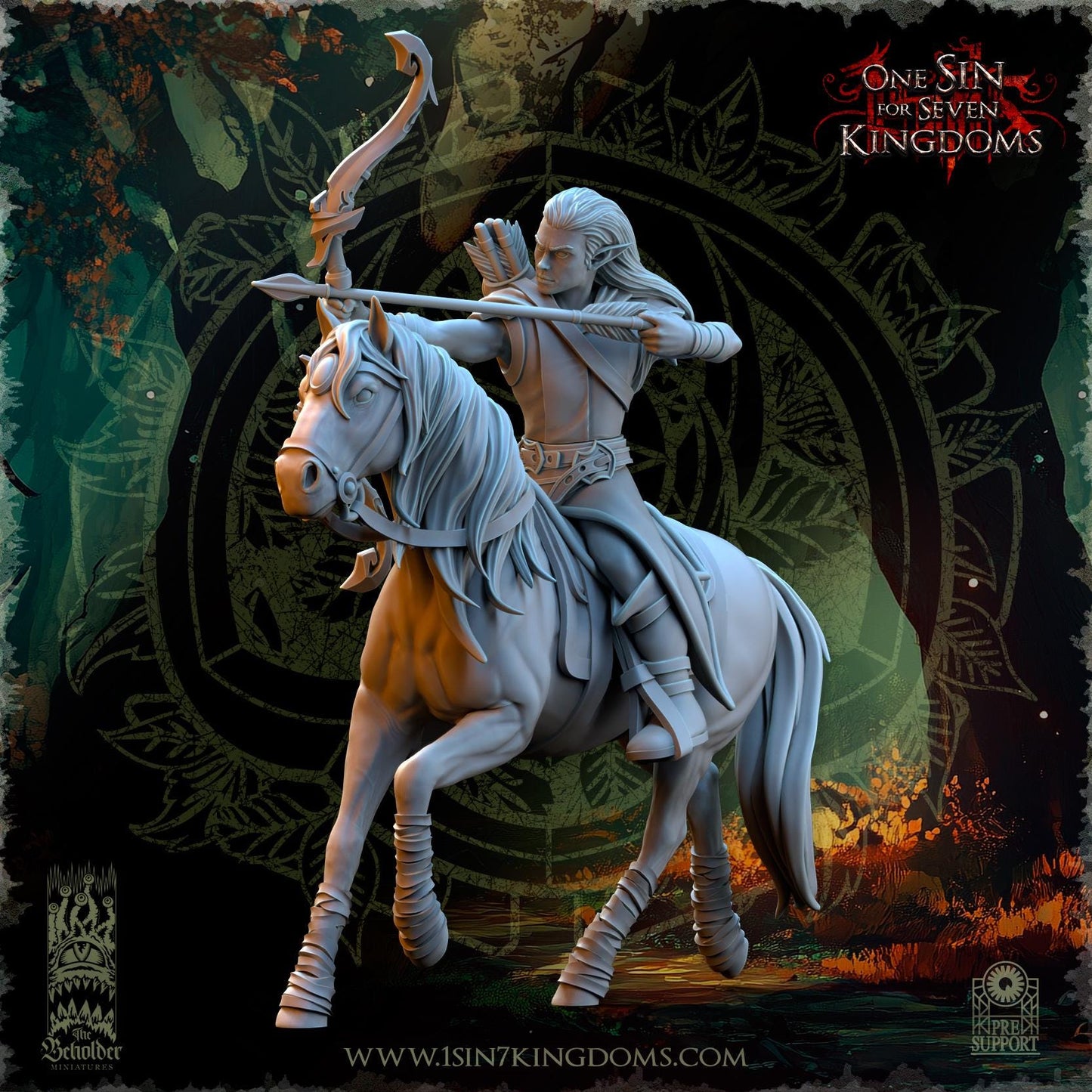 The Beholder Miniatures Evergreen Elves Meadow Riders - Fantasy / D&D (Custom Order) - product image 5 of 10