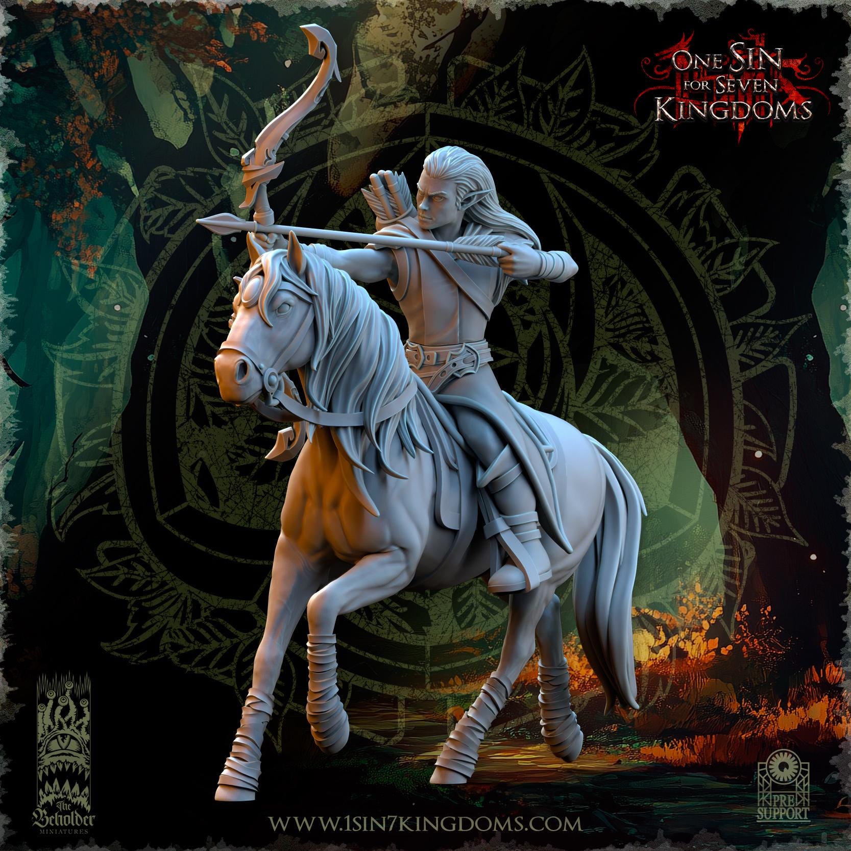 The Beholder Miniatures Evergreen Elves Meadow Riders - Fantasy / D&D (Custom Order) - product image 5 of 10