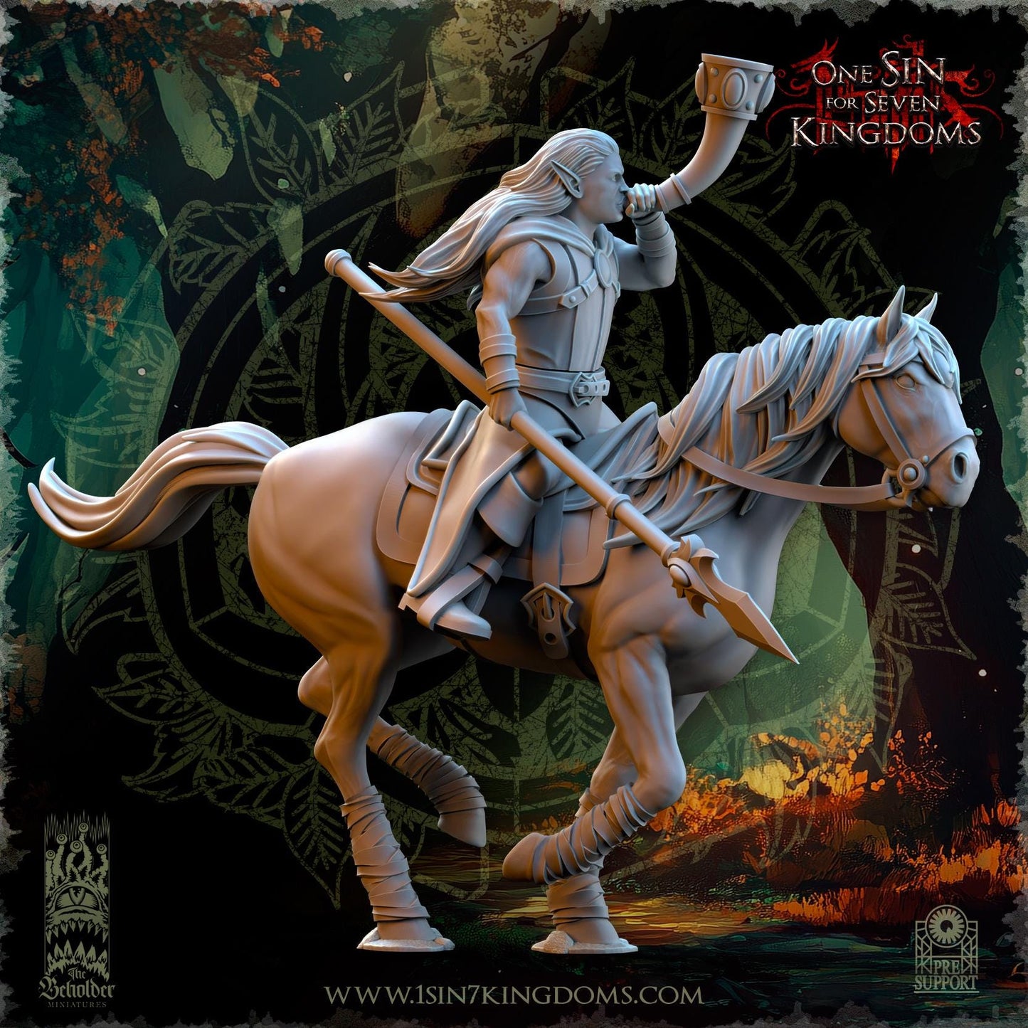 The Beholder Miniatures Evergreen Elves Meadow Riders - Fantasy / D&D (Custom Order) - product image 9 of 10