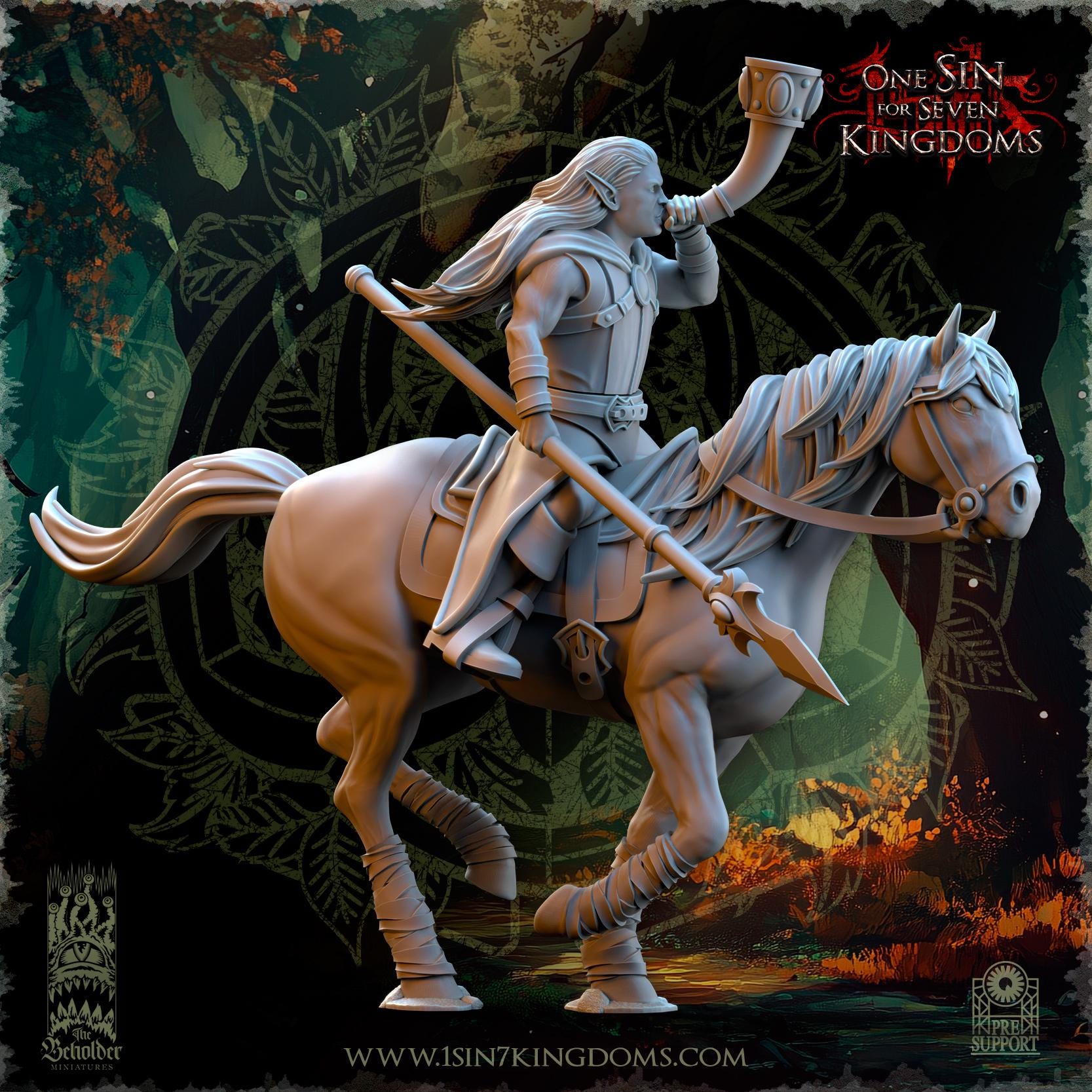 The Beholder Miniatures Evergreen Elves Meadow Riders - Fantasy / D&D (Custom Order) - product image 9 of 10